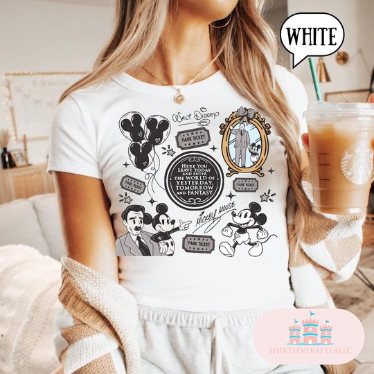 Discover Checkered Mickey Baby Tee, Magic Kingdom Baby Tee, Women's Cute Park Shirt