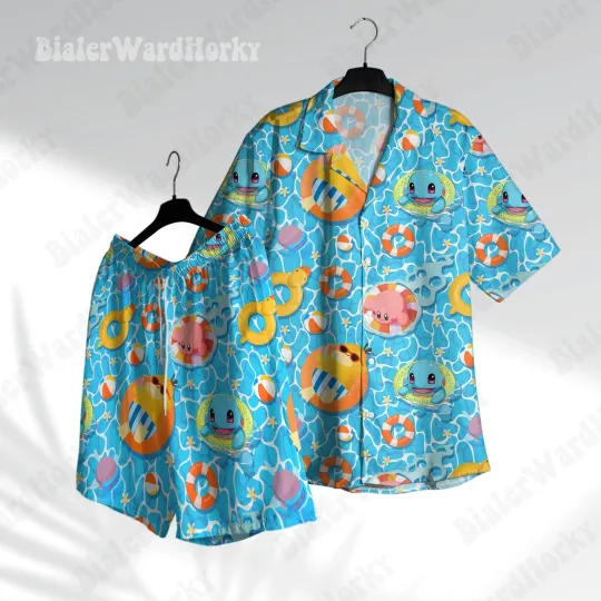 Discover Hawaiian Pool Party Hawaiian Shirt Shorts Water Type Aloha Shirt Beach Shirt