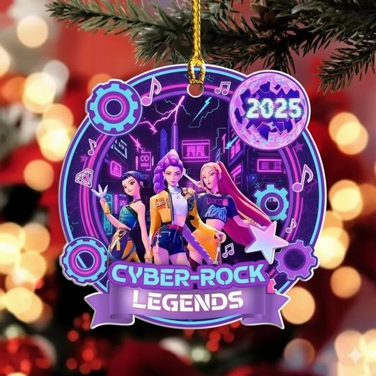 Kpop Demon Hunters Ornament, Personalized Huntrix Christmas Ornament, Rumi Zoey Mira KPDH Christmas Ornament, Gifts For Kpop Fan