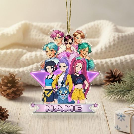 Discover Custom Huntrix Acrylic Ornament, Kpop Demon Hunter Ornament, Huntrix Christmas Ornament, Huntrix Fan Gift, Demon Hunter, Saja Boys Ornament