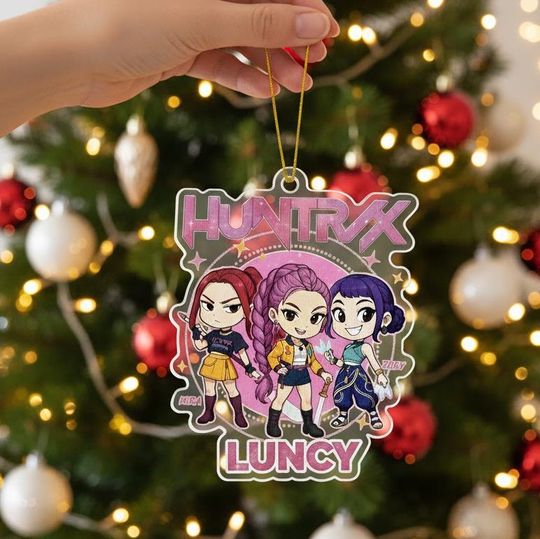 Personalized Huntrix Demon Hunters Ornament, Huntrix Birthday Ornament, Kpop Demon Hunter Ornament, Kpop Ornament, Saja Boys Ornament