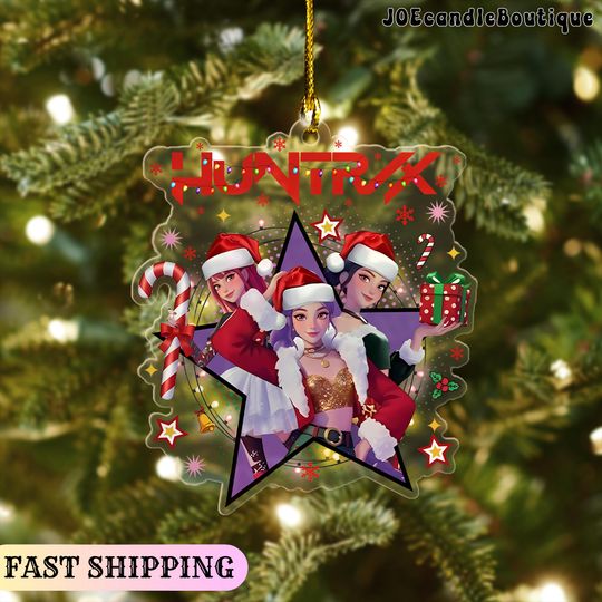 Huntrix Kpop Christmas Ornament, Kpop Demon Hunter Ornament, Kpop Huntrix Christmas Ornament