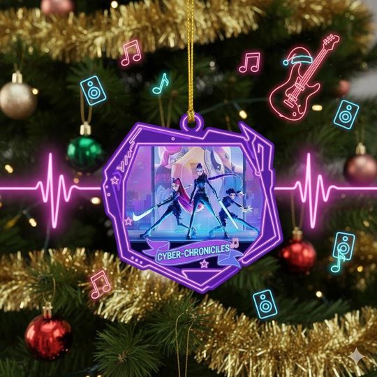 Personalized Kpop Demon Hunters Ornament, Custom Huntrix Christmas Ornament, Rumi Zoey Mira KPDH Christmas Ornament, Gifts For Kpop Fan