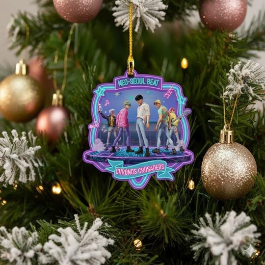 Discover Kpop Demon Hunters Ornament, Custom Saja Boys Christmas Ornament, Personalized Huntrix Christmas Ornament, Christmas Gifts For Kpop Fan