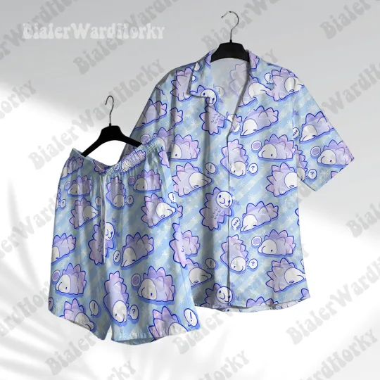 Snom Funny Hawaiian Shirt Ice Type Aloha Shirt Anime Hawaiian Shirt