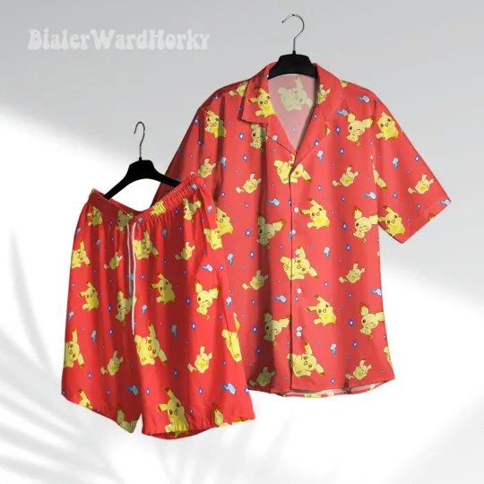 Discover Pichu Pika Hawaii Shirt - Aloha Electric Beach Hawaiian Shirt for Men