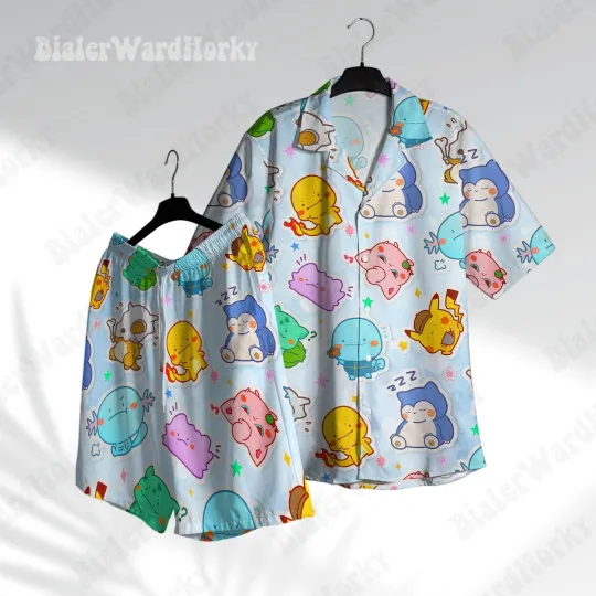 Discover Funny Hawaiian Shirt, Kawaii Aloha Shirt, Anime Hawaii Shirt, Short Sleeve Hawaiian Shirt