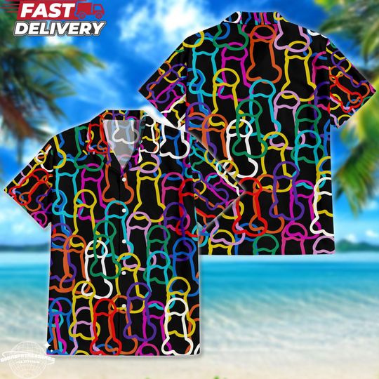 Discover Funny Rooster Hawaiian Shirt: Colorful Aloha Print - Mens Short Sleeve
