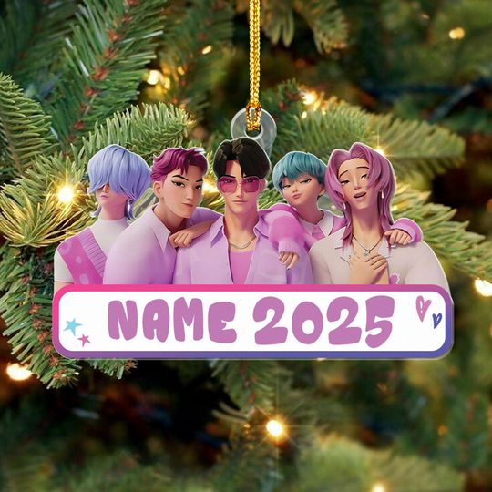 Discover Custom Saja Boys Kpop Demon Hunter Christmas, Halloween Acrylic Ornament, Custom Huntrix Ornament, Decor Acrylic Ornament