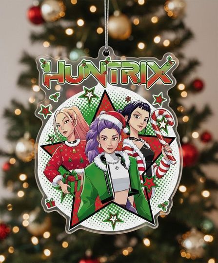 Discover Huntrix Christmas Arcylic Ornament, Huntrix Group Ornament, Kpop Idol Demon Hunter Ornament, 2025 Christmas Ornament, Saja Girls Ornament