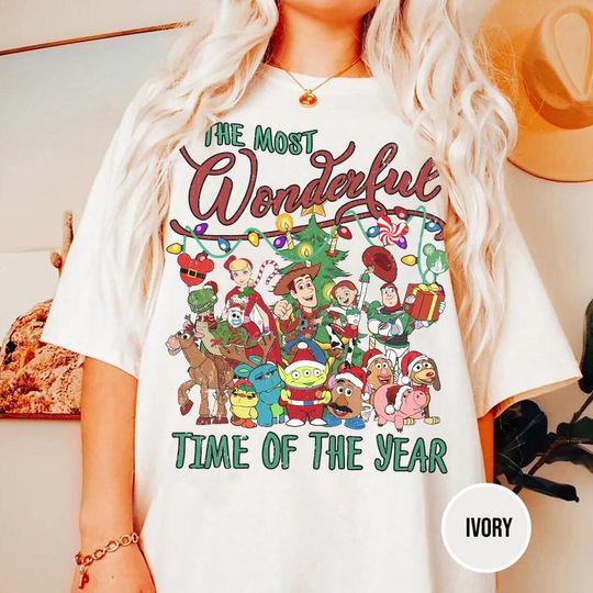 Discover Disney Toy Story Most Wonderful time of the year Christmas T-Shirt, Disney Xmas Matching Family Shirt, You've Got A Friend In Me Shirt