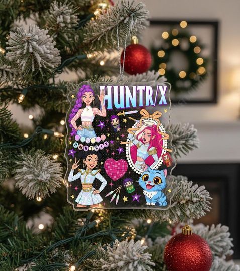 Discover Huntrix Demon Hunter Arcylic Ornament, Custom Kpop Idol Demon Hunter Ornament, 2025 Christmas Ornament, Saja Girls Ornament