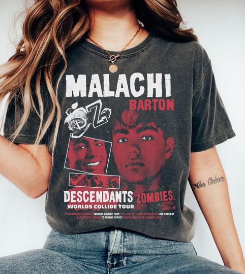Discover Descendants Zombies Worlds Collide Tour Malachi Barton Victor T-Shirt, Disney Summer Tour Tee, Disney Zombies 4 Victor Summer Music Festival