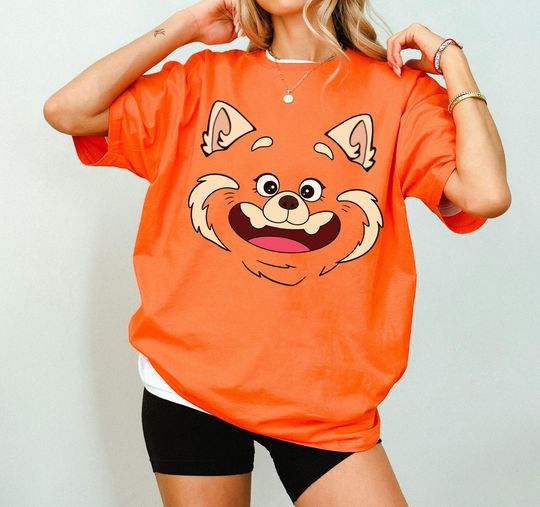 Discover Disney Pixar Turning Red Red Panda Mei Lee Big Face Costume T-Shirt, Panda Mei Cute 4 Town 4Ever Gift, Disneyland Family Trip Matching Shirt