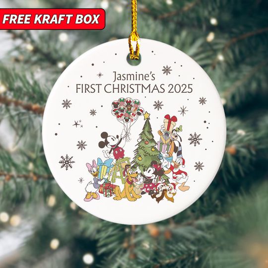 Discover Disney Mickey and Friends 2025 Ornament, Disney 1st Christmas Ornament