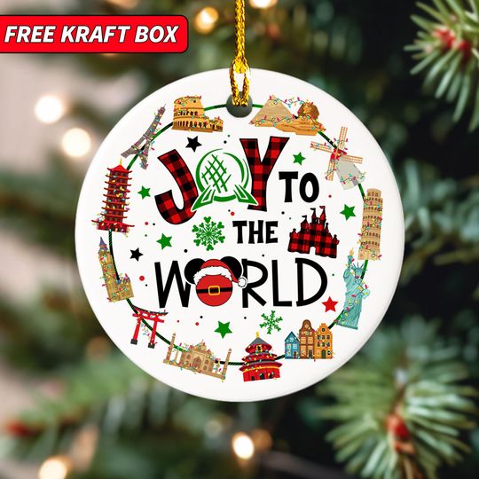Discover Disney Epcot Joy The World Christmas Ornament, Epcot Center Christmas Ornament