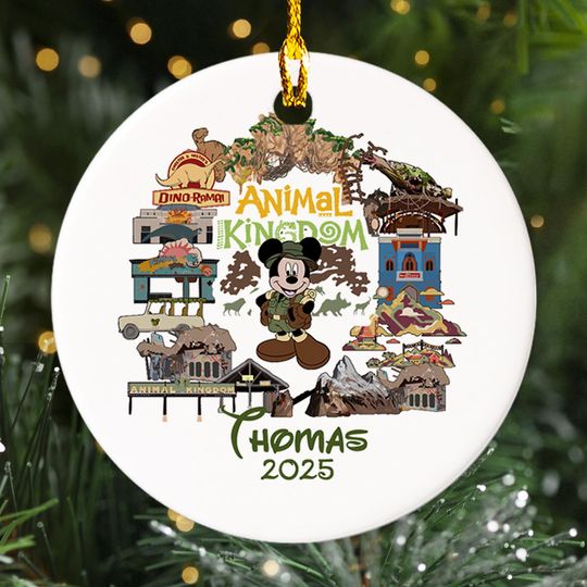 Discover Personalized Animal Kingdom Christmas Ornament, Family Xmas Trip 2025 Christmas Tree Decor