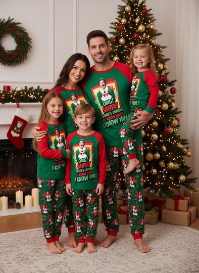 Discover Elf Movie Family Christmas Pajamas Buddy Elf Pajamas Set Festive Holiday Gift