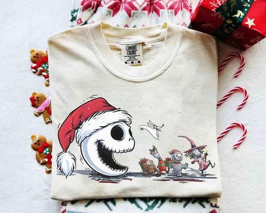 Discover Disney The Nightmare Before Christmas Jack Skellington Oogie's Boys T-Shirt, Christmas Holiday, Lock Shock Barrel Tee
