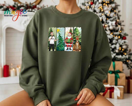 Discover Charlie Kirk Christmas Sweatshirt: Freedom Holiday Graphic Sweater, Xmas Gifts, Memorial Sweat