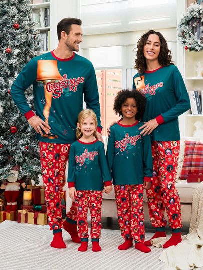 Discover A Christmas Story Family Christmas Pajamas, Movie Long Sleeve Pajamas Set, Holiday Gift