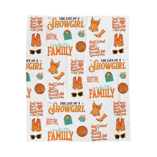 Discover Life of a Showgirl Velveteen Plush Blanket - Showgirl Sparkle Blanket - taylor version
