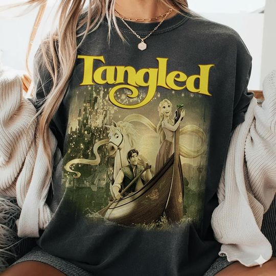 Discover Disney Tangled Princess Rapunzel Best Scene Retro T-Shirt, Disney Princess Rapunzel Shirt, Disney Princess Girl Trip Tee, Disney Besties Tee