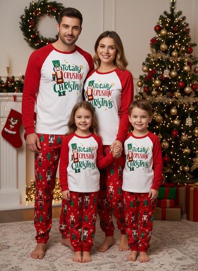 Nutcracker Family Christmas Pajamas Totally Crushin' Xmas Pajamas Set Holiday Gift