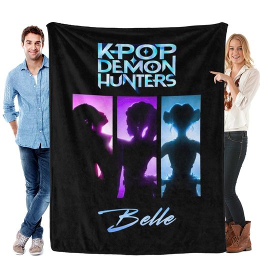 Huntrix K-Pop Demon Hunters Fleece Blanket for Kids