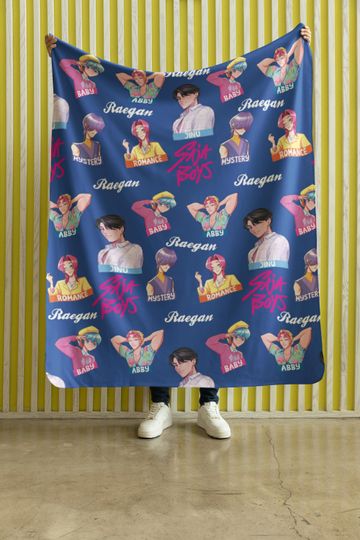 Discover Personalized Saja Boys Blanket,Demon Hunters Anime Blanket,Custom Saja Boys Demon Hunters Blanket,Kpop Demons Hunters Saja Boys Blanket