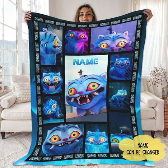 Discover Personalized Kpop Movie Tiger Derpy Blanket,The Tiger And Bird Kpop Movie Throw Blanket,Kp0p Saja Boys, Huntrix Merch Blanket Couch Sofa