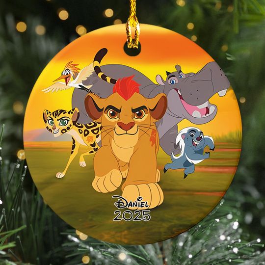 Discover Personalized The Lion King Christmas Ornament, Disney Mufasa Simba Xmas Ornament, Customized Lion Cartoon Christmas Tree Decor Gift For Kid