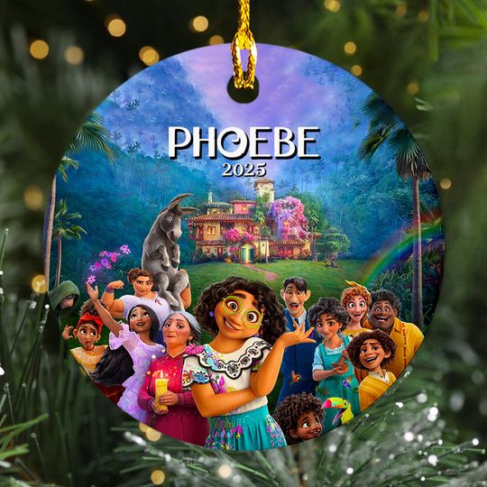 Personalized Encanto Magical Land Movie Ceramic Christmas Ornament
