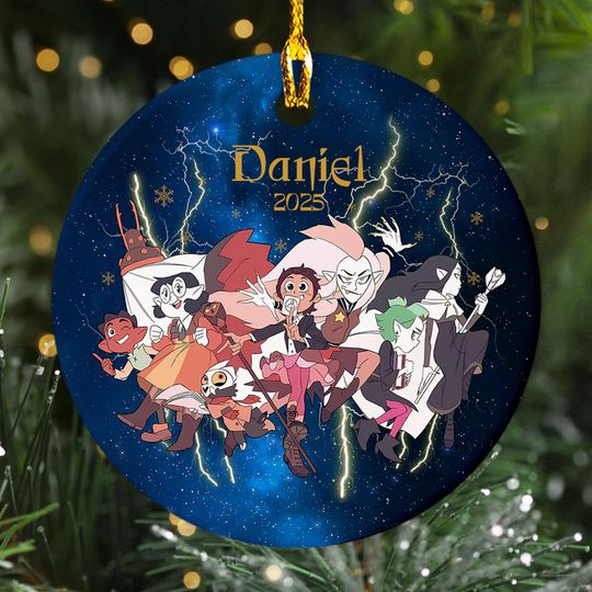 Discover Personalized Disney Ornament Cute Girl And Her Friend, Animated Series Xmas Ornament Fan Gift, Custom Christmas Tree Decor Gift For Kid