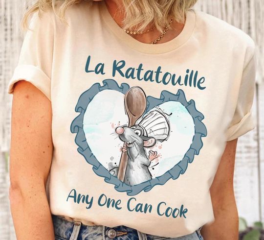 Discover Disney Pixar Ratatouille Remy Mouse Chef Coquette Bow T-Shirt, Disneyland Matching Family Shirt, Remy's Ratatouille Adventure Tee