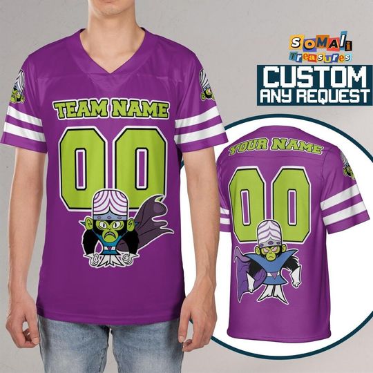 Discover Personalize Cartoon The Powerpuff Girls Mojo Jojo Football, Custom Football, Powerpuff Girls Sports Jersey, Gift for fans