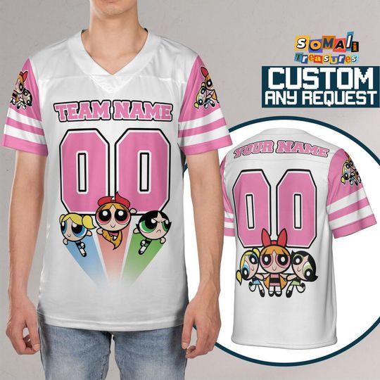 Discover Personalize Cartoon The Powerpuff Girls Football, Custom Football, Powerpuff Girls Sports Jersey, Gift for fans