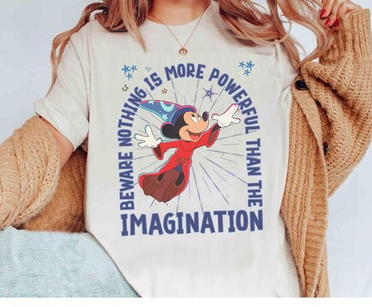 Discover Disney Fantasmic Mickey Soccerer Imagination T-Shirt, Mickey Fantasia Shirt, Disney Matching Family Shirt, Fantasmic Hollywood Studios Trip