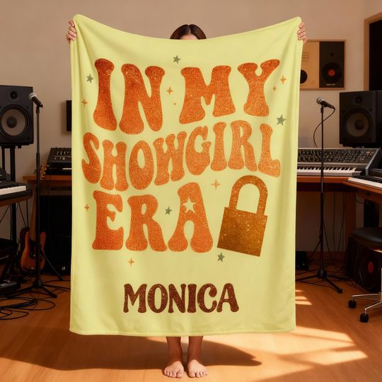 Discover Personalized Showgirl blanket, Custom Name Blanket, Tour Blanket, Fan Blanket, Concert Blanket, Gift for Her, Christmas Gift, Movie Blanket