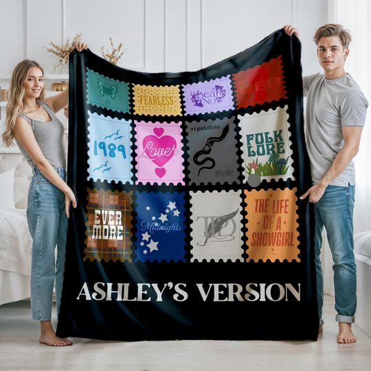 Discover Merch blanket, Custom Blanket, Tour Blanket, Fan Blanket, Concert Blanket, Gift for Her, Christmas Gift, Movie Blanket