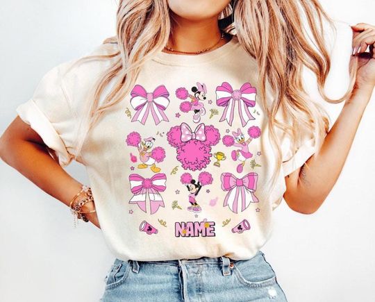 Discover Personalized Disney Summit Cheer 2025 Coquette Bows Shirt, Mickey & friends WDW Cheerleading and Dance Championships, Cheer Mom Leader Shirt
