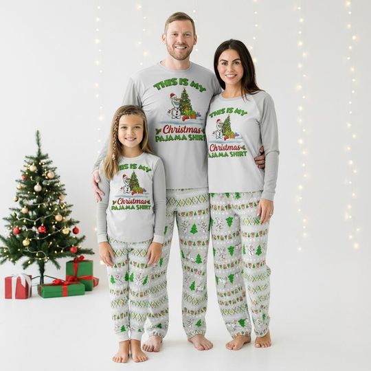 Discover Frozen Long Sleeve Pajamas Set, Olaf Christmas Pajamas Family, Disney Matching Pajamas, Xmas Holiday Gift