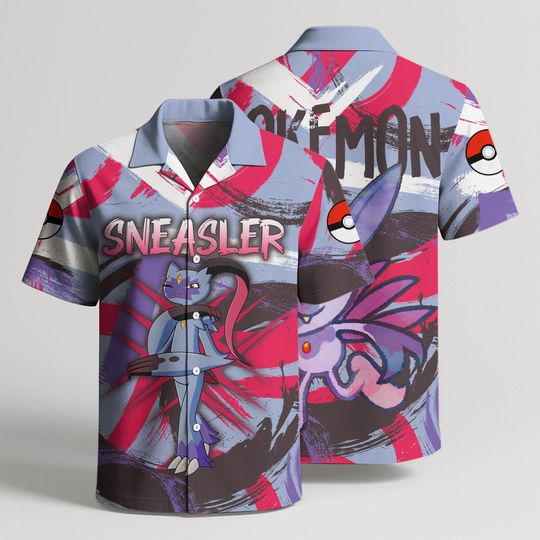 Discover Snealsler Hawaiian Shirt, Red Purple Graphic Summer Shorts, Unisex Beachwear, Hawaii Shirt Gift