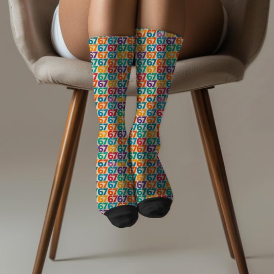 Discover 67 Socks, Six Seven Socks, Gag Gift, White Elephant Present, Yankee Swap, Co Worker Gift, Funny Present, Stocking Stuffer, Christmas Present