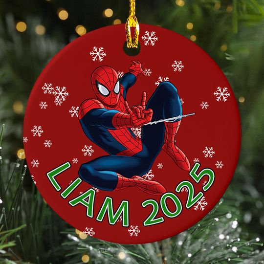 Personalized Ornament Superhero Movie, Spiderman Character Xmas Ornament Fan Gift