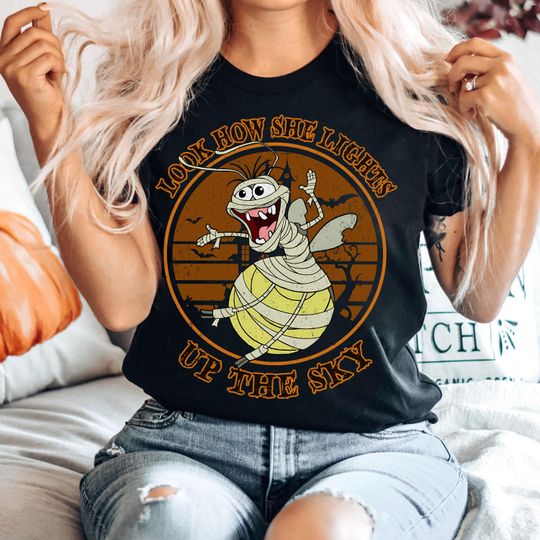 Discover Disney Ray Costume Halloween T-Shirt, Look How She Lights Up The Sky, Princess and The Frog , Disney Halloween Tiana's Bayou Adventure Shirt
