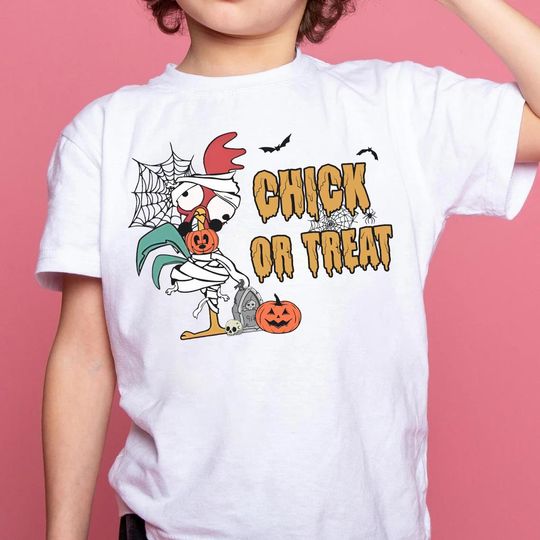 Discover Disney Moana 2 Hei Hei Rooster Chick or Treat Halloween Funny Shirt, Magic Kingdom Princess Moana Shirt, Disneyland Halloween Matching Shirt