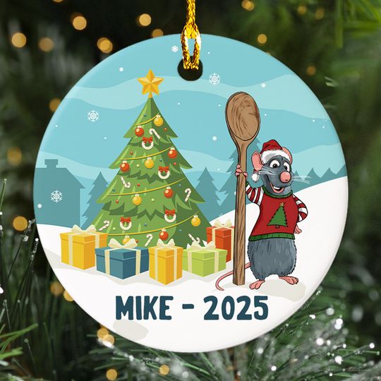 Personalized Ratatouille Remy Christmas Ornament, Custom Mouse  Christmas Tree Decor