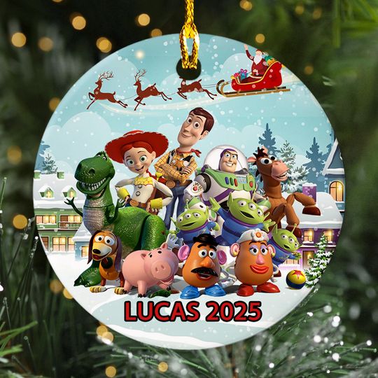 Discover Personalized Ornament Woody Buzz Lightyear And Friend, Toy Story Movie Xmas Ornament, Customized 2025 Christmas Tree Decor Gift For Kid