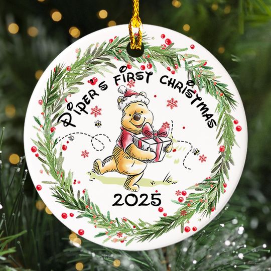 Personalized Baby First Christmas Ornament, Jingle Custom 2025 Christmas Tree Decor